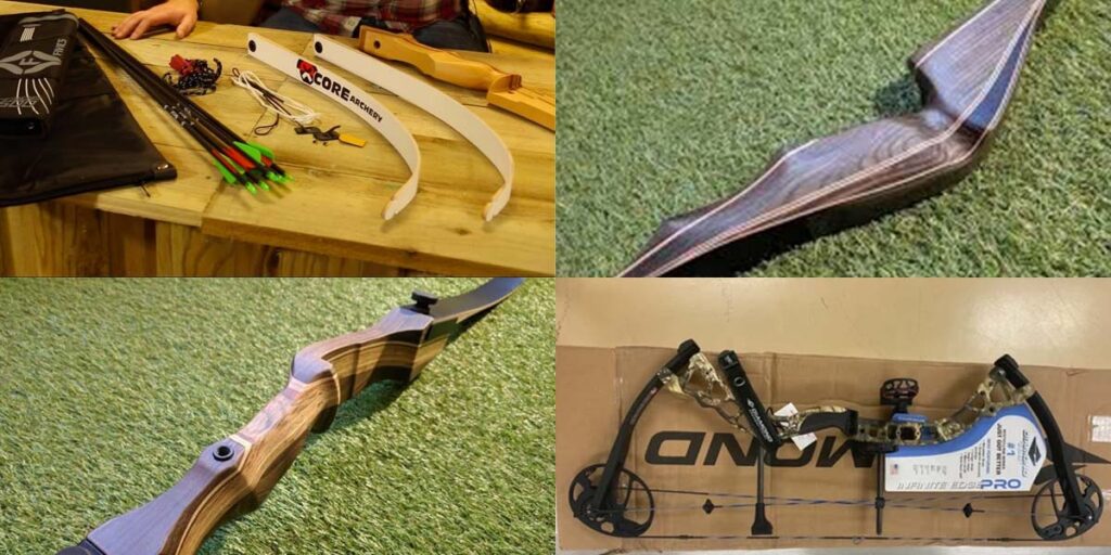 The best four beginner bows from left to right